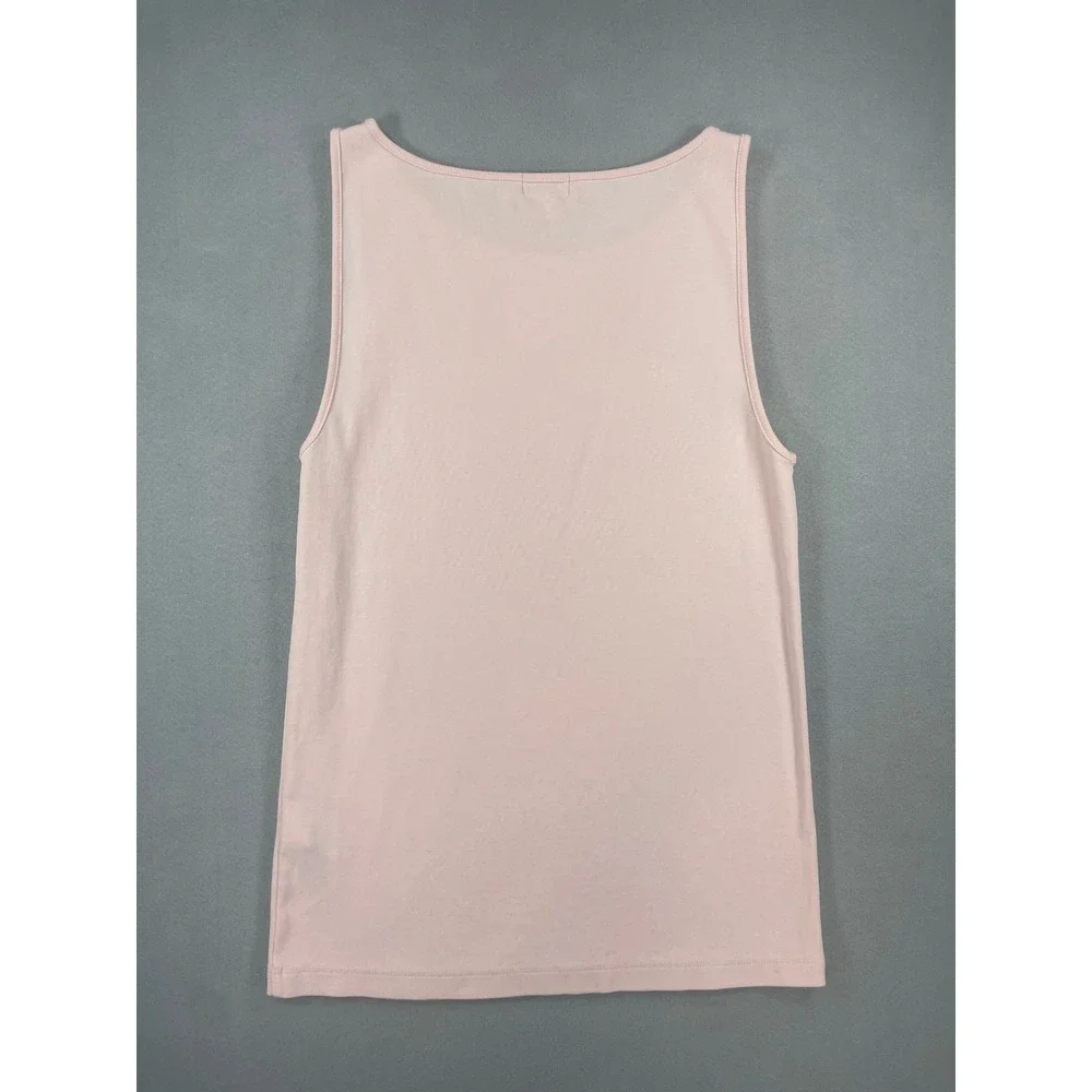 J. Crew Womens Tank Top Light Pink Cotton Scoop Neck Size M